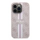 Husa pentru iPhone 15 Pro - Guess Hardcase 4G Printed Stripes MagSafe (GUHMP15LP4RPSP) - Pink