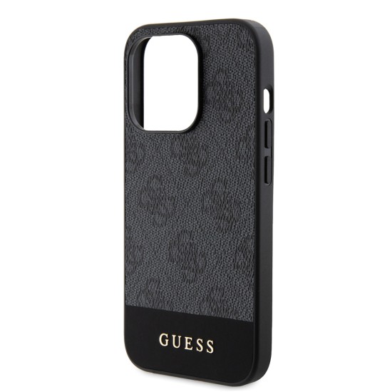 Husa pentru iPhone 15 Pro - Guess Hardcase 4G Stripe Collection (GUHCP15LG4GLGR) - Grey