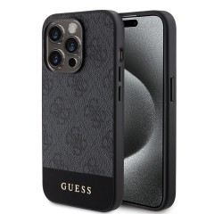 Husa pentru iPhone 15 Pro - Guess Hardcase 4G Stripe Collection (GUHCP15LG4GLGR) - Grey Husa pentru iPhone 15 Pro - Guess Hardcase 4G Stripe Collection (GUHCP15LG4GLGR) - Grey