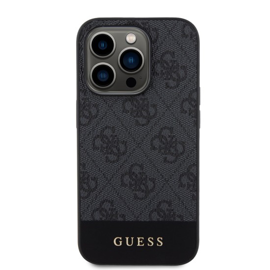 Husa pentru iPhone 15 Pro - Guess Hardcase 4G Stripe Collection (GUHCP15LG4GLGR) - Grey