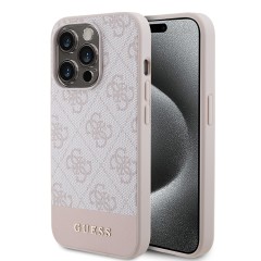 Husa pentru iPhone 15 Pro - Guess Hardcase 4G Stripe Collection (GUHCP15LG4GLPI) - Pink Husa pentru iPhone 15 Pro - Guess Hardcase 4G Stripe Collection (GUHCP15LG4GLPI) - Pink