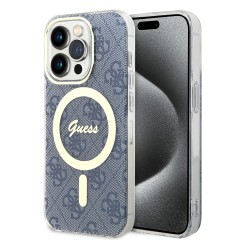 Husa pentru iPhone 15 Pro - Guess IML 4G MagSafe (GUHMP15LH4STB) - Blue Husa pentru iPhone 15 Pro - Guess IML 4G MagSafe (GUHMP15LH4STB) - Blue