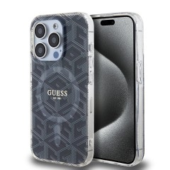 Husa pentru iPhone 15 Pro - Guess IML GCube MagSafe (GUHMP15LHGCUSTGK) - Black Husa pentru iPhone 15 Pro - Guess IML GCube MagSafe (GUHMP15LHGCUSTGK) - Black