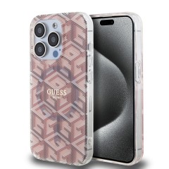 Husa pentru iPhone 15 Pro - Guess IML GCube MagSafe (GUHMP15LHGCUSTGP) - Pink Husa pentru iPhone 15 Pro - Guess IML GCube MagSafe (GUHMP15LHGCUSTGP) - Pink