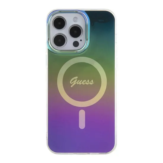 Husa pentru iPhone 15 Pro - Guess IML Iridescent MagSafe (GUHMP15LHITSK) - Rainbow Husa pentru iPhone 15 Pro - Guess IML Iridescent MagSafe (GUHMP15LHITSK) - Rainbow