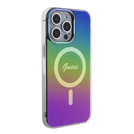 Husa pentru iPhone 15 Pro - Guess IML Iridescent MagSafe (GUHMP15LHITSK) - Rainbow Husa pentru iPhone 15 Pro - Guess IML Iridescent MagSafe (GUHMP15LHITSK) - Rainbow