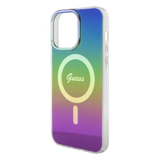 Husa pentru iPhone 15 Pro - Guess IML Iridescent MagSafe (GUHMP15LHITSK) - Rainbow Husa pentru iPhone 15 Pro - Guess IML Iridescent MagSafe (GUHMP15LHITSK) - Rainbow