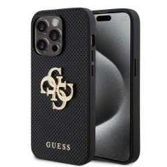 Husa pentru iPhone 15 Pro - Guess Leather Perforated 4G (GUHCP15LPSP4LGK) - Black Husa pentru iPhone 15 Pro - Guess Leather Perforated 4G (GUHCP15LPSP4LGK) - Black