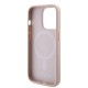 Husa pentru iPhone 15 Pro - Guess Saffiano MagSafe (GUHMP15LPSAHMCP) - Pink