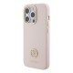 Husa pentru iPhone 15 Pro - Guess Silicone Logo Strass 4G (GUHCP15LM4DGPP) -  Light Pink