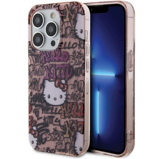 Husa pentru iPhone 15 Pro - Hello Kitty Hardcase IML Tags Graffiti (HKHCP15LHDGPTP) - Pink Husa pentru iPhone 15 Pro - Hello Kitty Hardcase IML Tags Graffiti (HKHCP15LHDGPTP) - Pink