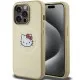 Husa pentru iPhone 15 Pro - Hello Kitty Hardcase Leather Kitty Head MagSafe (HKHMP15LPGHCKD) - Gold Husa pentru iPhone 15 Pro - Hello Kitty Hardcase Leather Kitty Head MagSafe (HKHMP15LPGHCKD) - Gold