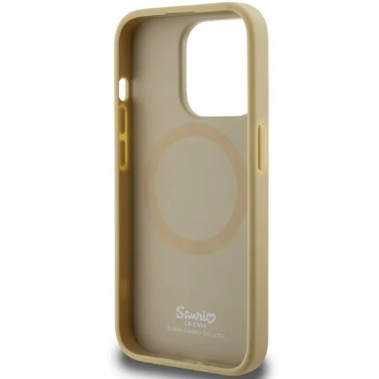 Husa pentru iPhone 15 Pro - Hello Kitty Hardcase Leather Kitty Head MagSafe (HKHMP15LPGHCKD) - Gold Husa pentru iPhone 15 Pro - Hello Kitty Hardcase Leather Kitty Head MagSafe (HKHMP15LPGHCKD) - Gold