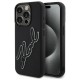 Husa pentru iPhone 15 Pro - Karl Lagerfeld 3D Design (KLHCP15L3DRKSDLK) - Rubber Signature