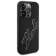 Husa pentru iPhone 15 Pro - Karl Lagerfeld 3D Design (KLHCP15L3DRKSDLK) - Rubber Signature