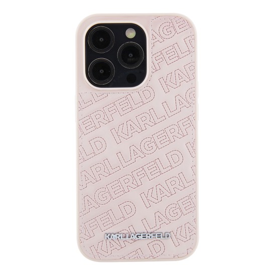 Husa pentru iPhone 15 Pro - Karl Lagerfeld Diagonal Quilted K Pattern (KLHCP15LPQKPMP) - Pink