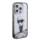 Husa pentru iPhone 15 Pro - Karl Lagerfeld Hardcase Liquid Glitter (KLHCP15LLKKNSK) - Transparent Ikonik