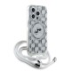 Husa pentru iPhone 15 Pro - Karl Lagerfeld IML Crossbody MagSafe (KLHMP15LHCKCKLCT) - Transparent Monogram Karl&Choupette Head