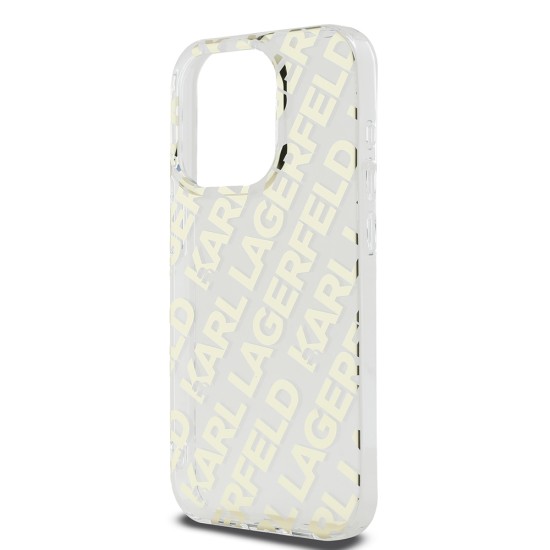 Husa pentru iPhone 15 Pro - Karl Lagerfeld IML Luxury (KLHCP15LHKDPNSK) - Mono KL Pattern&Cord