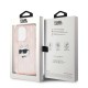 Husa pentru iPhone 15 Pro - Karl Lagerfeld IML Luxury (KLHCP15LHKLPCHP) - Pink Choupette Head&Monogram