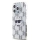 Husa pentru iPhone 15 Pro - Karl Lagerfeld IML Luxury (KLHCP15LHKLPCHT) - Clear Choupette Head&Monogram