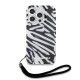 Husa pentru iPhone 15 Pro - Karl Lagerfeld IML Luxury (KLHCP15LHZBPKCCK) - Zebra Pattern&Cord