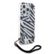 Husa pentru iPhone 15 Pro - Karl Lagerfeld IML Luxury (KLHCP15LHZBPKCCK) - Zebra Pattern&Cord