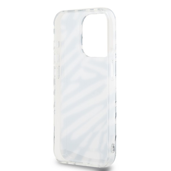 Husa pentru iPhone 15 Pro - Karl Lagerfeld IML Luxury (KLHCP15LHZBPKCCK) - Zebra Pattern&Cord