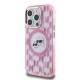 Husa pentru iPhone 15 Pro - Karl Lagerfeld IML MagSafe (KLHMP15LHMCKMHP) - Pink Monogram Karl&Choupette Head