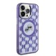 Husa pentru iPhone 15 Pro - Karl Lagerfeld IML MagSafe (KLHMP15LHMCKMHU) - Purple Monogram Karl&Choupette Head