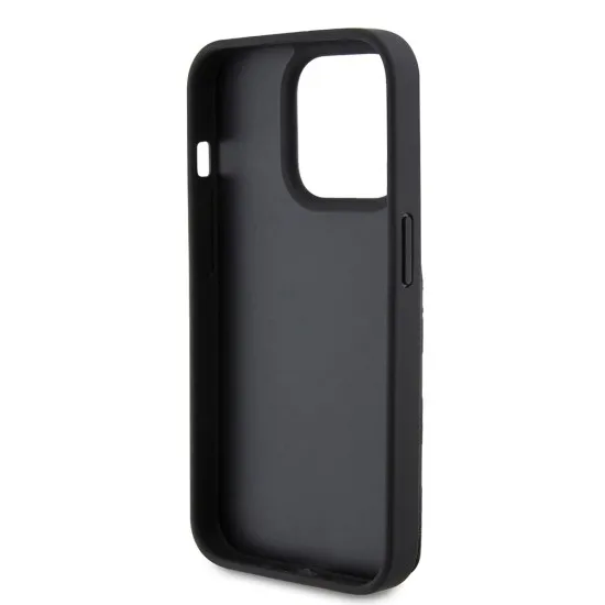 Husa pentru iPhone 15 Pro - Karl Lagerfeld Saffiano Cardslots and Stand (KLHCP15LSAKCNSCK) - Monogram Choupette Husa pentru iPhone 15 Pro - Karl Lagerfeld Saffiano Cardslots and Stand (KLHCP15LSAKCNSCK) - Monogram Choupette