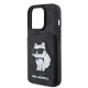 Husa pentru iPhone 15 Pro - Karl Lagerfeld Saffiano Cardslots and Stand (KLHCP15LSAKCNSCK) - Monogram Choupette Husa pentru iPhone 15 Pro - Karl Lagerfeld Saffiano Cardslots and Stand (KLHCP15LSAKCNSCK) - Monogram Choupette