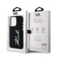 Husa pentru iPhone 15 Pro - Karl Lagerfeld Silicone (KLHCP15LSCMSMVK) - Metal Script Logo