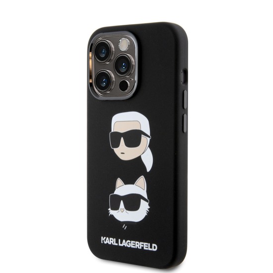 Husa pentru iPhone 15 Pro - Karl Lagerfeld Silicone (KLHCP15LSDHKCNK) - Karl&Choupette Head