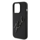 Husa pentru iPhone 15 Pro - Karl Lagerfeld Silicone (KLHCP15LSKSBMCK) - Karl Script