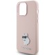 Husa pentru iPhone 15 Pro - Karl Lagerfeld Silicone (KLHCP15LSMHCNPP) - Pink Choupette Metal Pin