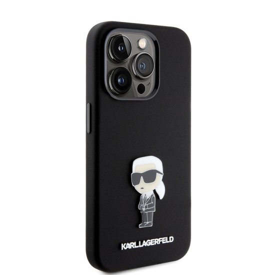 Husa pentru iPhone 15 Pro - Karl Lagerfeld Silicone (KLHCP15LSMHKNPK) - Ikonik