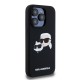 Husa pentru iPhone 15 Pro - Karl Lagerfeld Silicone MagSafe (KLHMP15LSKCHPPLK) - Karl&Choupette Head