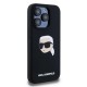 Husa pentru iPhone 15 Pro - Karl Lagerfeld Silicone MagSafe (KLHMP15LSKHPPLK) - Karl`s Head Husa pentru iPhone 15 Pro - Karl Lagerfeld Silicone MagSafe (KLHMP15LSKHPPLK) - Karl`s Head
