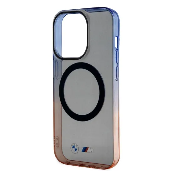 Husa pentru iPhone 15 Pro Max - BMW Hardcase Gradient Bumper MagSafe (BMHMP15XHTGE) - Grey