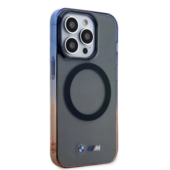 Husa pentru iPhone 15 Pro Max - BMW Hardcase Gradient Bumper MagSafe (BMHMP15XHTGE) - Grey