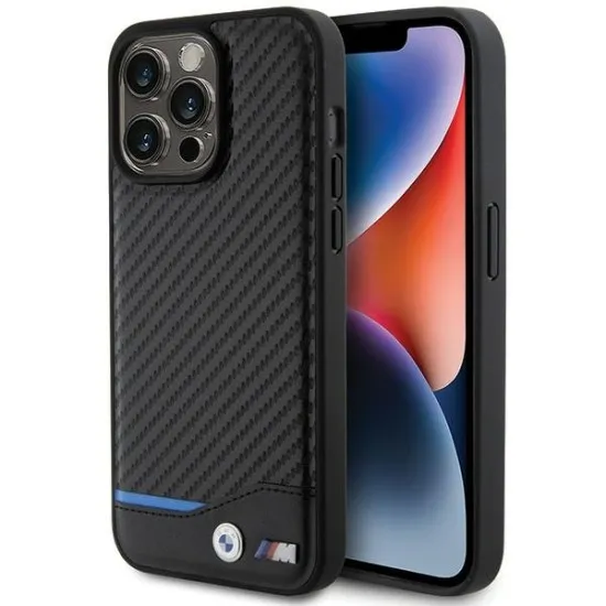 Husa pentru iPhone 15 Pro Max - BMW Leather Carbon (BMHCP15X22NBCK) - Black Husa pentru iPhone 15 Pro Max - BMW Leather Carbon (BMHCP15X22NBCK) - Black