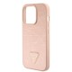 Husa pentru iPhone 15 Pro Max - Croco Triangle Metal Logo (GUHCP15XPCRTHCP) - Pink