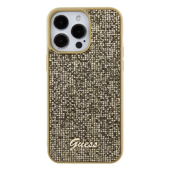 Husa pentru iPhone 15 Pro Max - Disco Metal Script (GUHCP15XPMSDGSD) - Gold