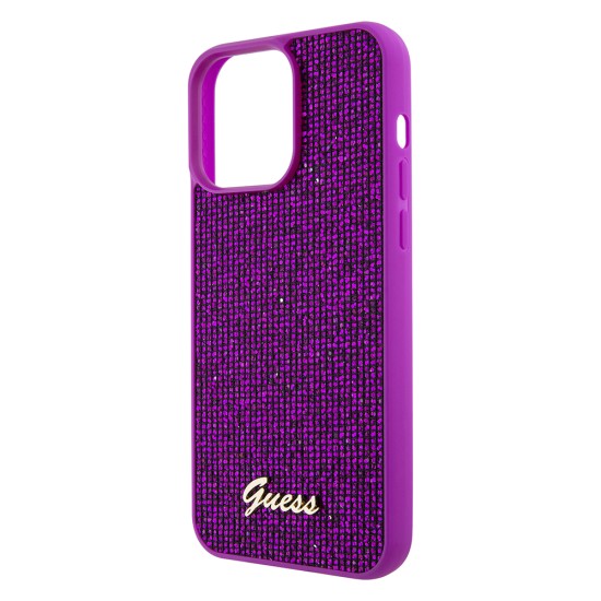 Husa pentru iPhone 15 Pro Max - Disco Metal Script (GUHCP15XPMSDGSF) - Fuchsia