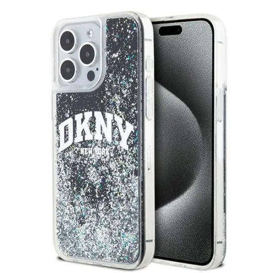 Husa pentru iPhone 15 Pro Max - DKNY Hardcase Liquid Glitter Big Logo (DKHCP15XLBNAEK) - Black Husa pentru iPhone 15 Pro Max - DKNY Hardcase Liquid Glitter Big Logo (DKHCP15XLBNAEK) - Black