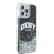 Husa pentru iPhone 15 Pro Max - DKNY Hardcase Liquid Glitter Big Logo (DKHCP15XLBNAEK) - Black