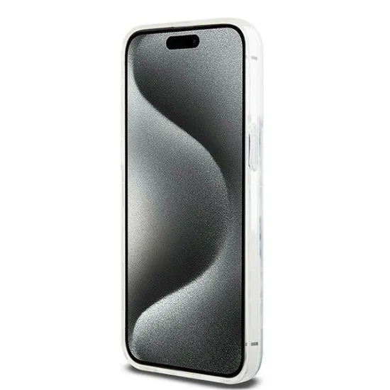 Husa pentru iPhone 15 Pro Max - DKNY Hardcase Liquid Glitter Multilogo (DKHCP15XLCPEPT) - White Husa pentru iPhone 15 Pro Max - DKNY Hardcase Liquid Glitter Multilogo (DKHCP15XLCPEPT) - White