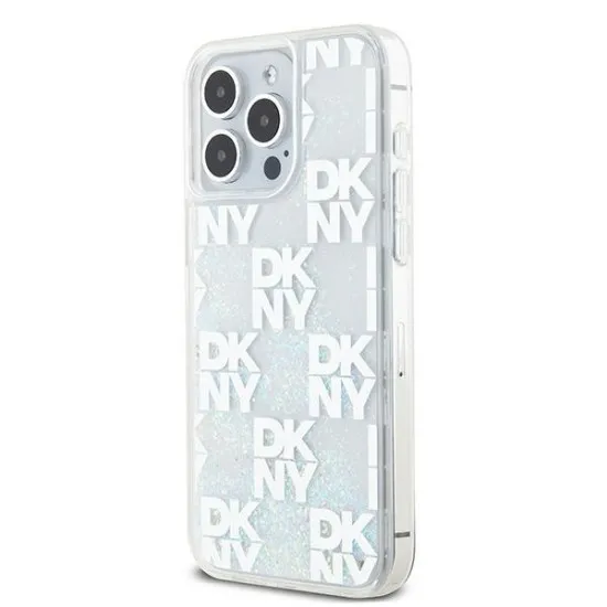 Husa pentru iPhone 15 Pro Max - DKNY Hardcase Liquid Glitter Multilogo (DKHCP15XLCPEPT) - White Husa pentru iPhone 15 Pro Max - DKNY Hardcase Liquid Glitter Multilogo (DKHCP15XLCPEPT) - White