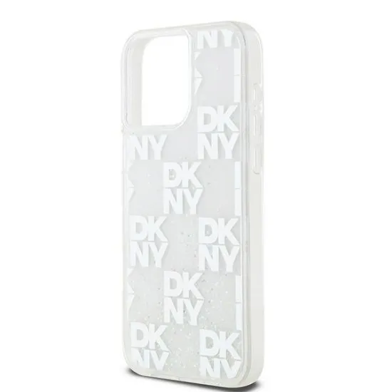 Husa pentru iPhone 15 Pro Max - DKNY Hardcase Liquid Glitter Multilogo (DKHCP15XLCPEPT) - White Husa pentru iPhone 15 Pro Max - DKNY Hardcase Liquid Glitter Multilogo (DKHCP15XLCPEPT) - White